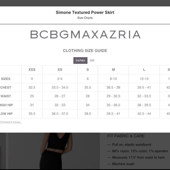 BCBGMAXARIZIA Simone Textured Power Skirt Size XS NWOT - Picture 11 of 11